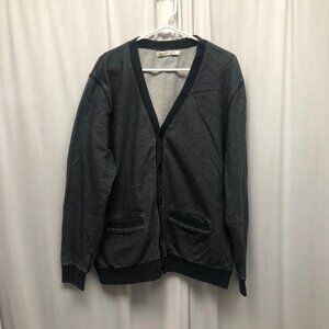 Old Navy Cardigan Mens Size XL Black Sweater Button-Up Front Cotton Long Sleeve